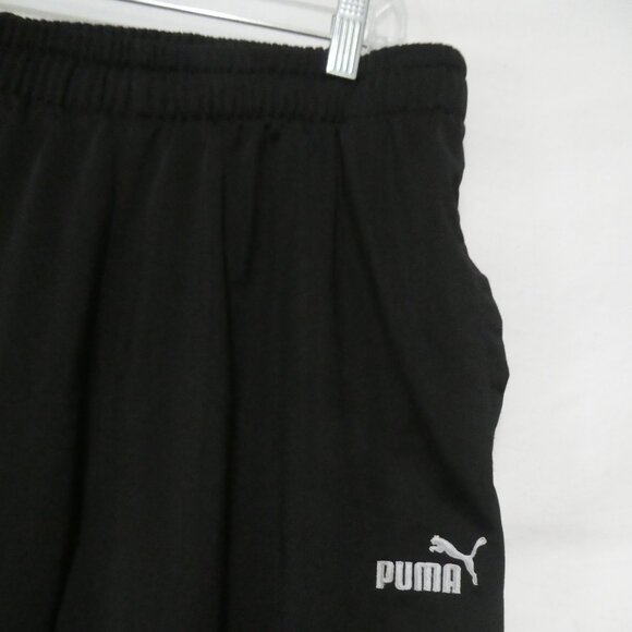 PUMA | large | Black Exercise Pants | Side White and Silver Stripes | Pockets - Picture 5 of 16